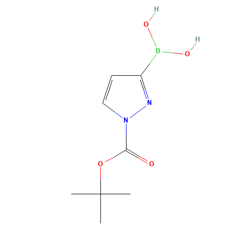 [1-[(2-methylpropan-2-yl)oxycarbonyl]pyrazol-3-yl]boronic acid (CAS: 1162261-97-3) - Related Chemical Product