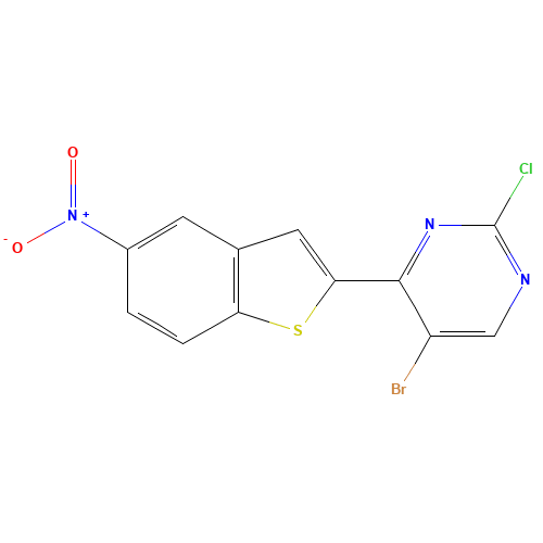 5-bromo-2-chloro-4-(5-nitro-1-benzothiophen-2-yl)pyrimidine (CAS: 893433-78-8) - Related Chemical Product