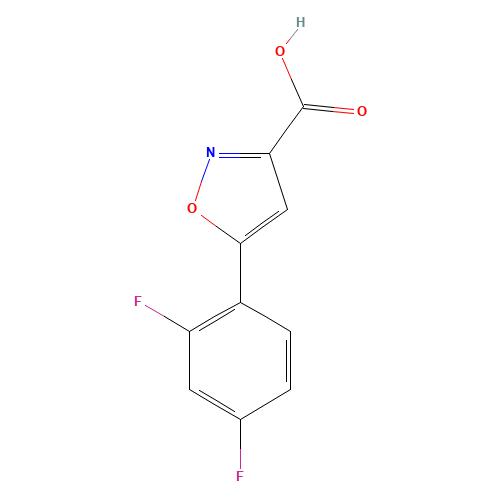 5-(2,4-difluorophenyl)-1,2-oxazole-3-carboxylic acid (CAS: 1083224-23-0) - Chemical Structure and Molecular Formula 