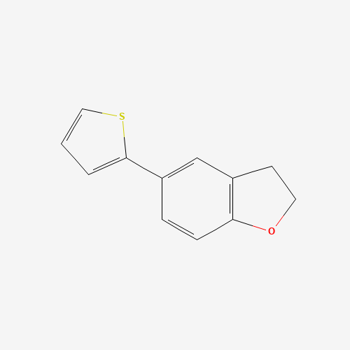 5-thiophen-2-yl-2,3-dihydro-1-benzofuran (CAS: 209592-72-3) - Chemical Structure and Molecular Formula 