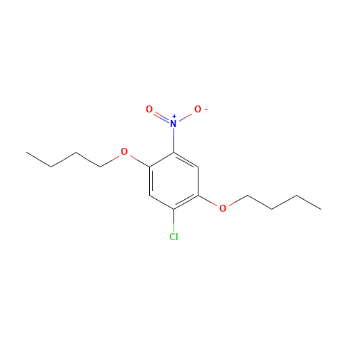 1,4-dibutoxy-2-chloro-5-nitrobenzene (CAS: 89-30-5) - Chemical Structure and Molecular Formula 
