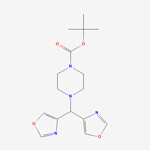 tert-butyl 4-[bis(1,3-oxazol-4-yl)methyl]piperazine-1-carboxylate (CAS: 1446818-50-3) - Related Chemical Product