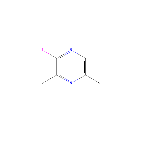 2-iodo-3,5-dimethylpyrazine (CAS: 99969-02-5) - Chemical Structure and Molecular Formula 