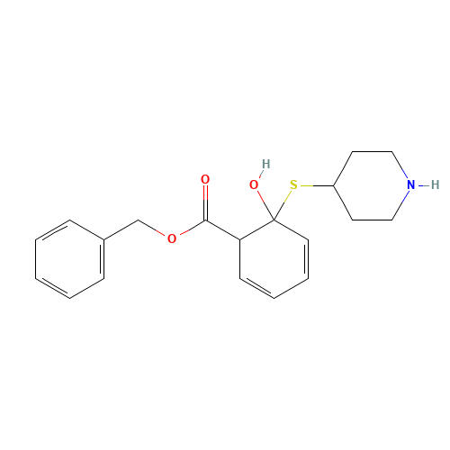 benzyl 6-hydroxy-6-piperidin-4-ylsulfanylcyclohexa-2,4-diene-1-carboxylate (CAS: 1443208-27-2) - Related Chemical Product