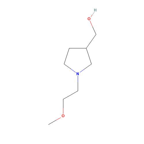 [1-(2-methoxyethyl)pyrrolidin-3-yl]methanol (CAS: 90227-42-2) - Chemical Structure and Molecular Formula 