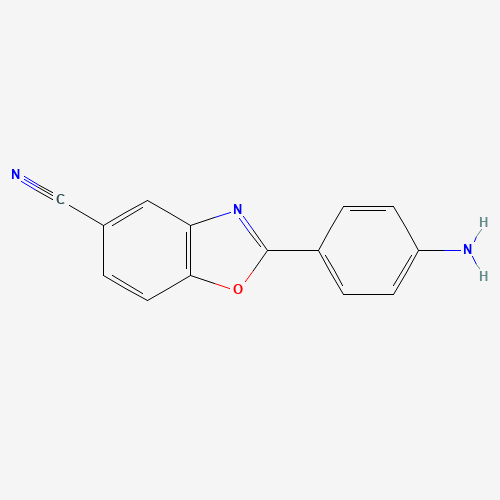 2-(4-aminophenyl)-1,3-benzoxazole-5-carbonitrile (CAS: 942215-47-6) - Chemical Structure and Molecular Formula 
