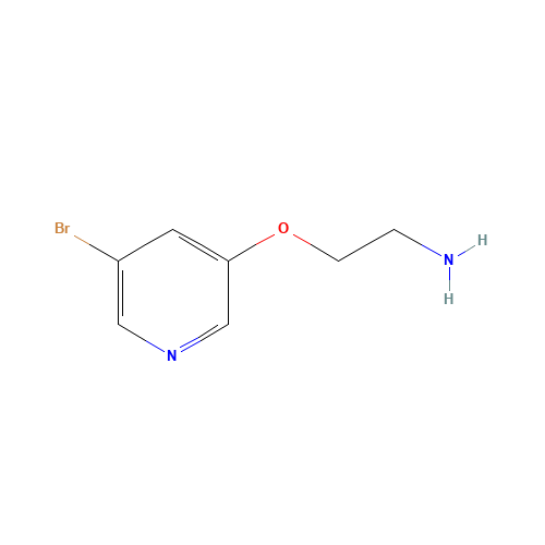 2-(5-bromopyridin-3-yl)oxyethanamine (CAS: 1112983-17-1) - Chemical Structure and Molecular Formula 