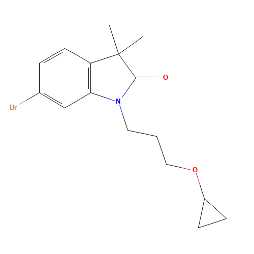 6-bromo-1-(3-cyclopropyloxypropyl)-3,3-dimethylindol-2-one (CAS: 1581754-55-3) - Related Chemical Product