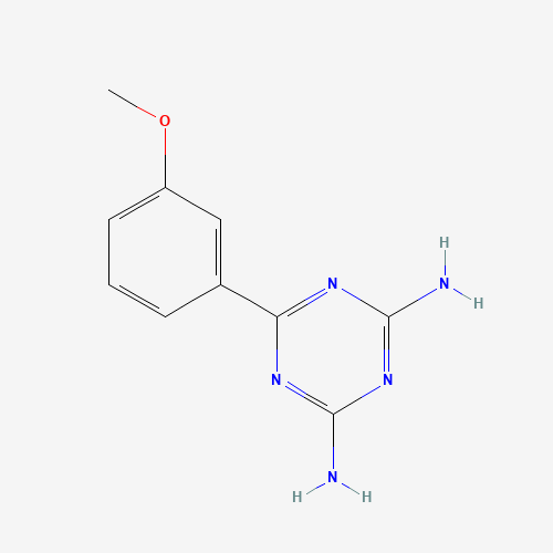 6-(3-methoxyphenyl)-1,3,5-triazine-2,4-diamine (CAS: 186835-00-7) - Chemical Structure and Molecular Formula 