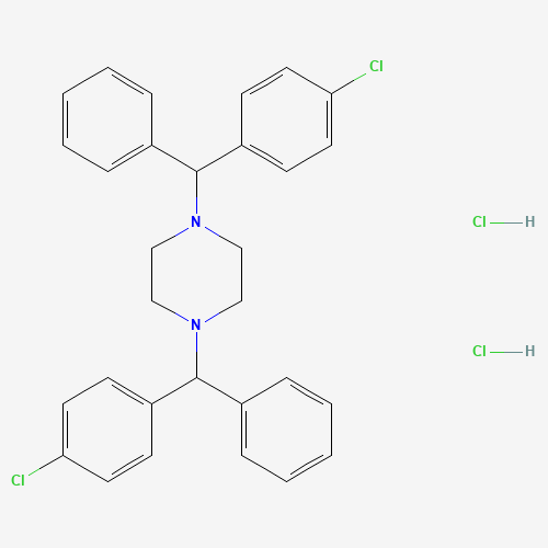 1,4-bis[(4-chlorophenyl)-phenylmethyl]piperazine;dihydrochloride (CAS: 346451-15-8) - Chemical Structure and Molecular Formula 