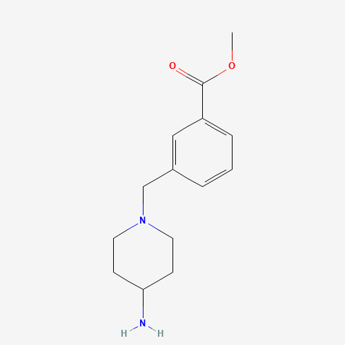 methyl 3-[(4-aminopiperidin-1-yl)methyl]benzoate (CAS: 1153134-49-6) - Chemical Structure and Molecular Formula 