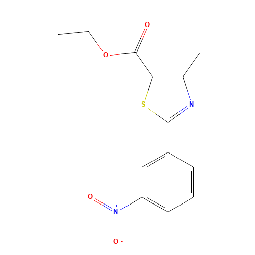 ethyl 4-methyl-2-(3-nitrophenyl)-1,3-thiazole-5-carboxylate (CAS: 209540-06-7) - Chemical Structure and Molecular Formula 