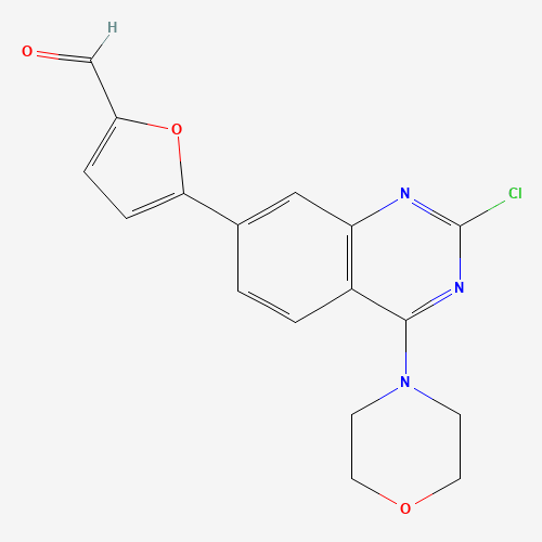 5-(2-chloro-4-morpholin-4-ylquinazolin-7-yl)furan-2-carbaldehyde (CAS: 1374208-55-5) - Chemical Structure and Molecular Formula 