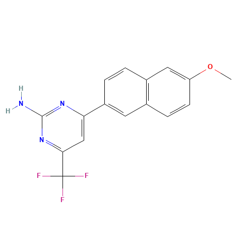 4-(6-methoxynaphthalen-2-yl)-6-(trifluoromethyl)pyrimidin-2-amine (CAS: 519056-66-7) - Related Chemical Product