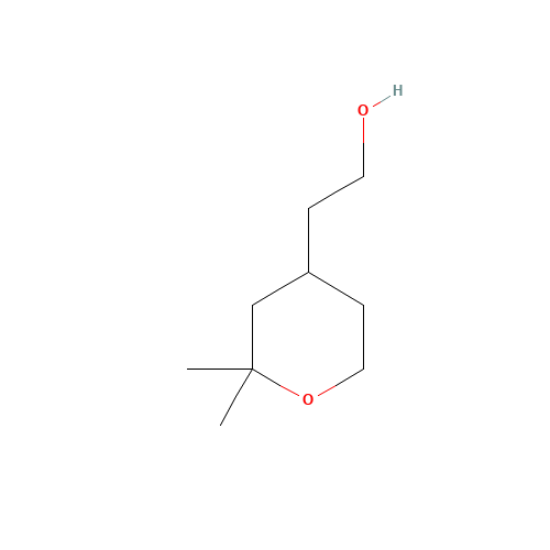 2-(2,2-dimethyloxan-4-yl)ethanol (CAS: 1050496-81-5) - Chemical Structure and Molecular Formula 