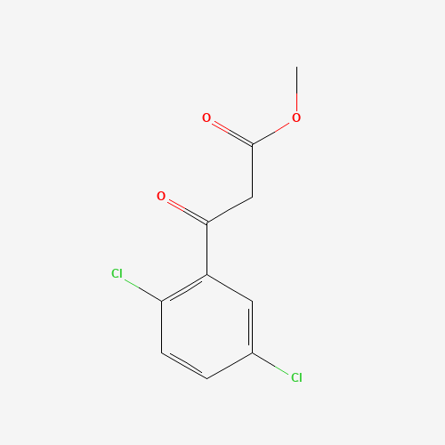 methyl 3-(2,5-dichlorophenyl)-3-oxopropanoate (CAS: 56719-68-7) - Chemical Structure and Molecular Formula 