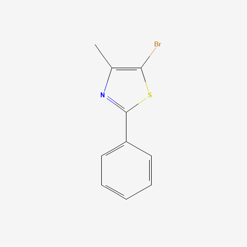 5-bromo-4-methyl-2-phenyl-1,3-thiazole (CAS: 28771-82-6) - Chemical Structure and Molecular Formula 