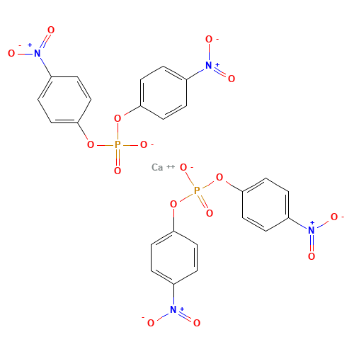 calcium;bis(4-nitrophenyl) phosphate (CAS: 10331-55-2) - Chemical Structure and Molecular Formula 