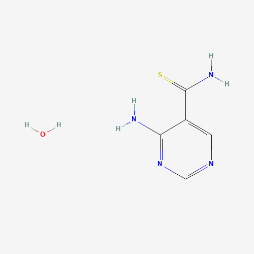 4-aminopyrimidine-5-carbothioamide;hydrate (CAS: 256525-68-5) - Chemical Structure and Molecular Formula 