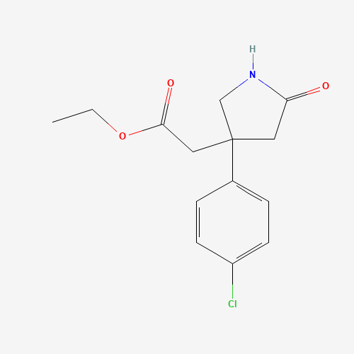 ethyl 2-[3-(4-chlorophenyl)-5-oxopyrrolidin-3-yl]acetate (CAS: 40877-59-6) - Related Chemical Product