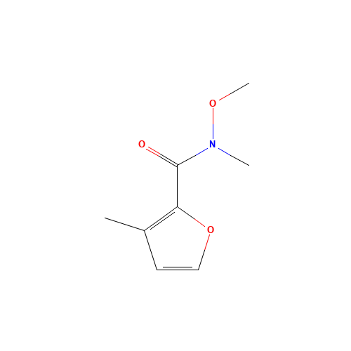 N-methoxy-N,3-dimethylfuran-2-carboxamide (CAS: 342601-18-7) - Chemical Structure and Molecular Formula 
