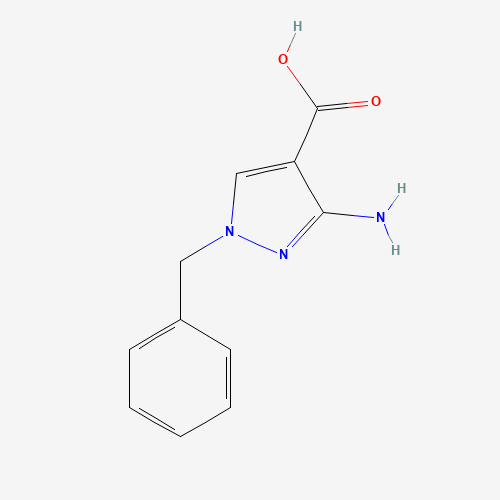 3-amino-1-benzylpyrazole-4-carboxylic acid (CAS: 99007-16-6) - Chemical Structure and Molecular Formula 