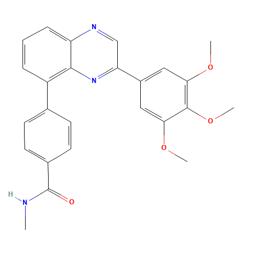 N-methyl-4-[3-(3,4,5-trimethoxyphenyl)quinoxalin-5-yl]benzamide (CAS: 1092499-04-1) - Related Chemical Product