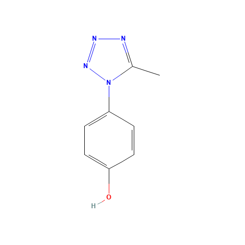 4-(5-methyltetrazol-1-yl)phenol (CAS: 157124-41-9) - Chemical Structure and Molecular Formula 