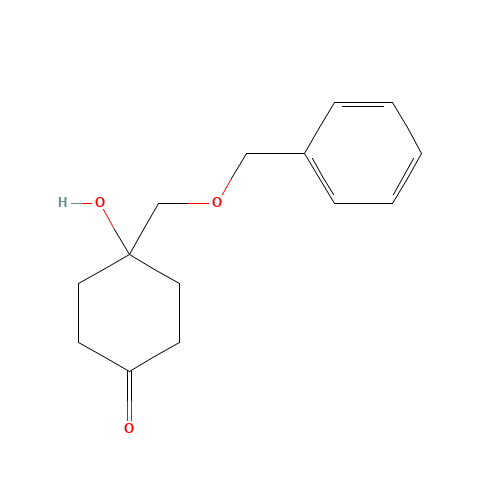 4-hydroxy-4-(phenylmethoxymethyl)cyclohexan-1-one (CAS: 1239019-15-8) - Chemical Structure and Molecular Formula 