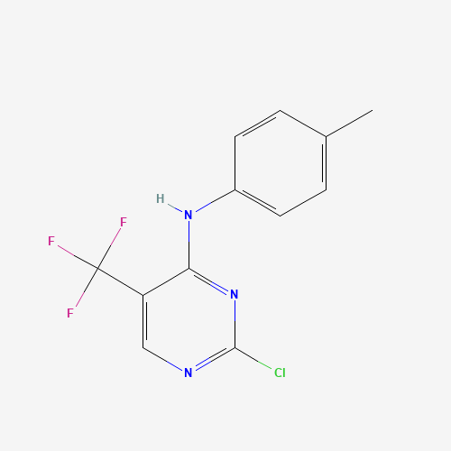 2-chloro-N-(4-methylphenyl)-5-(trifluoromethyl)pyrimidin-4-amine (CAS: 847862-98-0) - Chemical Structure and Molecular Formula 
