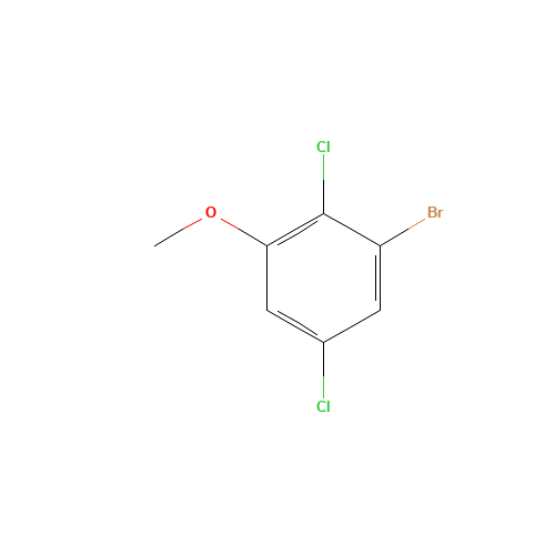 1-bromo-2,5-dichloro-3-methoxybenzene (CAS: 174913-17-8) - Chemical Structure and Molecular Formula 