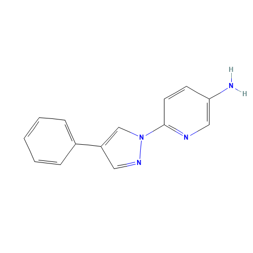 6-(4-phenylpyrazol-1-yl)pyridin-3-amine (CAS: 1393125-41-1) - Chemical Structure and Molecular Formula 