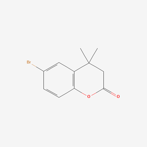 6-bromo-4,4-dimethyl-3H-chromen-2-one (CAS: 164012-31-1) - Chemical Structure and Molecular Formula 