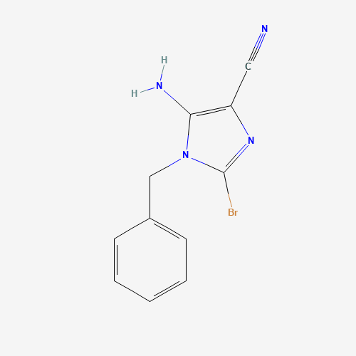 5-amino-1-benzyl-2-bromoimidazole-4-carbonitrile (CAS: 565473-06-5) - Chemical Structure and Molecular Formula 