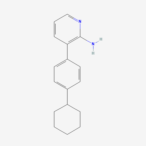 3-(4-cyclohexylphenyl)pyridin-2-amine (CAS: 1358754-19-4) - Chemical Structure and Molecular Formula 