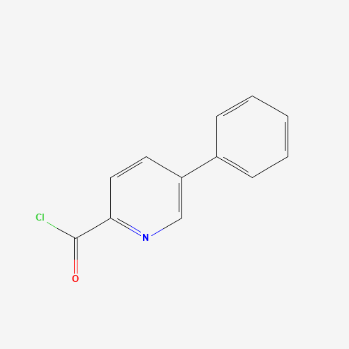 5-phenylpyridine-2-carbonyl chloride (CAS: 150461-41-9) - Chemical Structure and Molecular Formula 