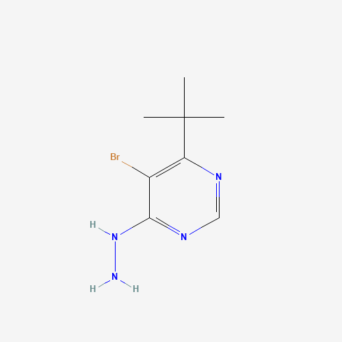 (5-bromo-6-tert-butylpyrimidin-4-yl)hydrazine (CAS: 3438-57-1) - Chemical Structure and Molecular Formula 
