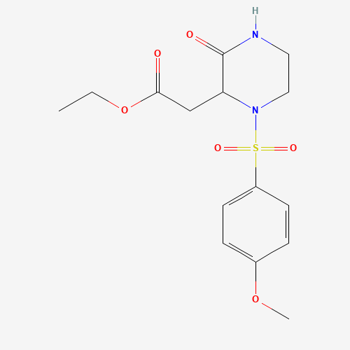 ethyl 2-[1-(4-methoxyphenyl)sulfonyl-3-oxopiperazin-2-yl]acetate (CAS: 318469-58-8) - Related Chemical Product