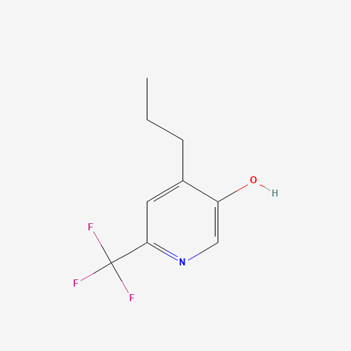 4-propyl-6-(trifluoromethyl)pyridin-3-ol (CAS: 910032-96-1) - Chemical Structure and Molecular Formula 