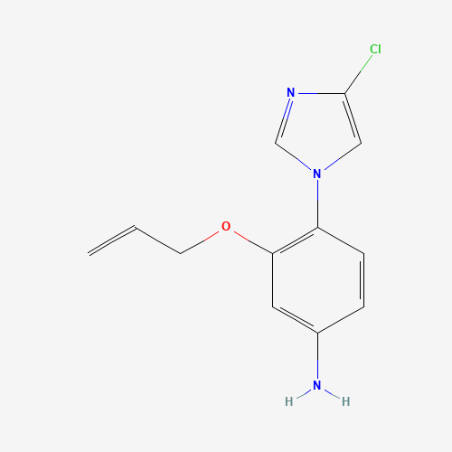 4-(4-chloroimidazol-1-yl)-3-prop-2-enoxyaniline (CAS: 1356009-05-6) - Chemical Structure and Molecular Formula 