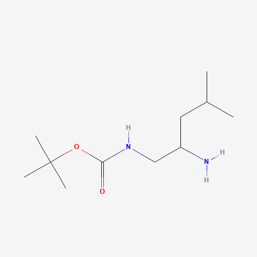 tert-butyl N-(2-amino-4-methylpentyl)carbamate (CAS: 1117693-62-5) - Chemical Structure and Molecular Formula 
