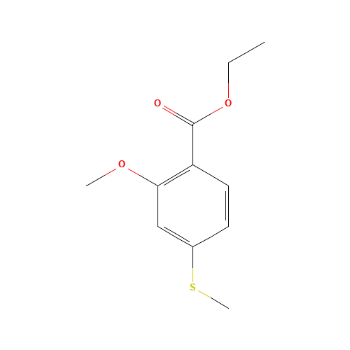 ethyl 2-methoxy-4-methylsulfanylbenzoate (CAS: 288154-98-3) - Chemical Structure and Molecular Formula 