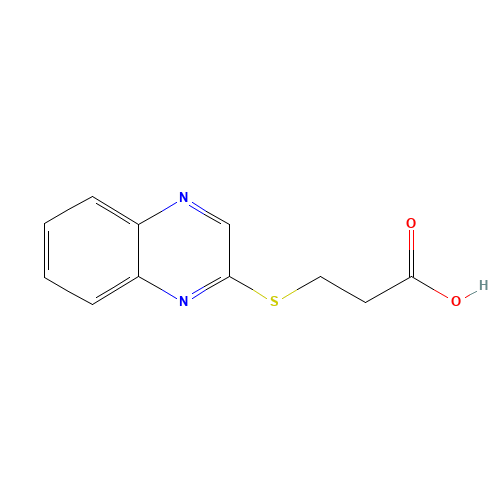 3-quinoxalin-2-ylsulfanylpropanoic acid (CAS: 338394-79-9) - Chemical Structure and Molecular Formula 