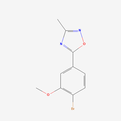 5-(4-bromo-3-methoxyphenyl)-3-methyl-1,2,4-oxadiazole (CAS: 1231191-78-8) - Chemical Structure and Molecular Formula 