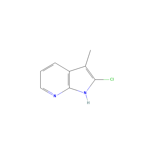 2-chloro-3-methyl-1H-pyrrolo[2,3-b]pyridine (CAS: 145934-57-2) - Chemical Structure and Molecular Formula 