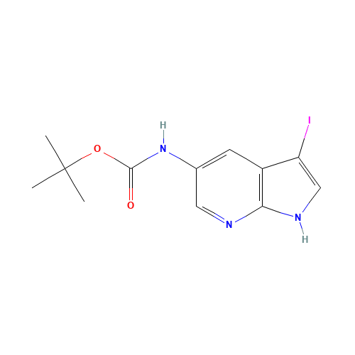 tert-butyl N-(3-iodo-1H-pyrrolo[2,3-b]pyridin-5-yl)carbamate (CAS: 1015609-19-4) - Related Chemical Product