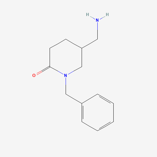 5-(aminomethyl)-1-benzylpiperidin-2-one (CAS: 1272756-11-2) - Chemical Structure and Molecular Formula 