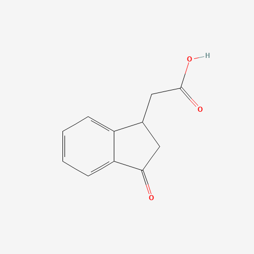 2-(3-oxo-1,2-dihydroinden-1-yl)acetic acid (CAS: 25173-12-0) - Chemical Structure and Molecular Formula 