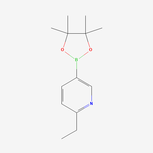 2-ethyl-5-(4,4,5,5-tetramethyl-1,3,2-dioxaborolan-2-yl)pyridine (CAS: 741709-61-5) - Chemical Structure and Molecular Formula 
