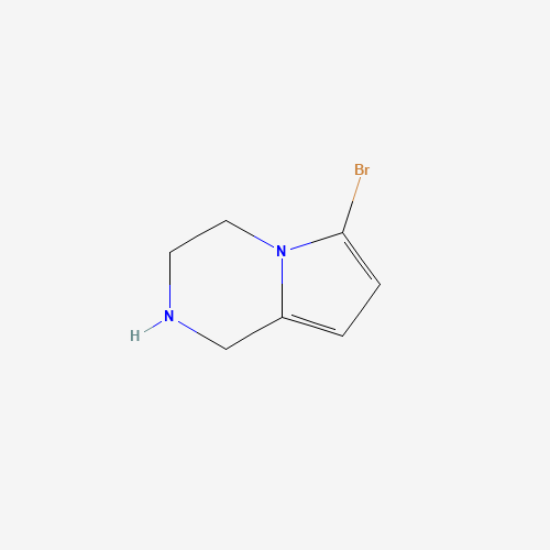 6-bromo-1,2,3,4-tetrahydropyrrolo[1,2-a]pyrazine (CAS: 1174645-20-5) - Chemical Structure and Molecular Formula 